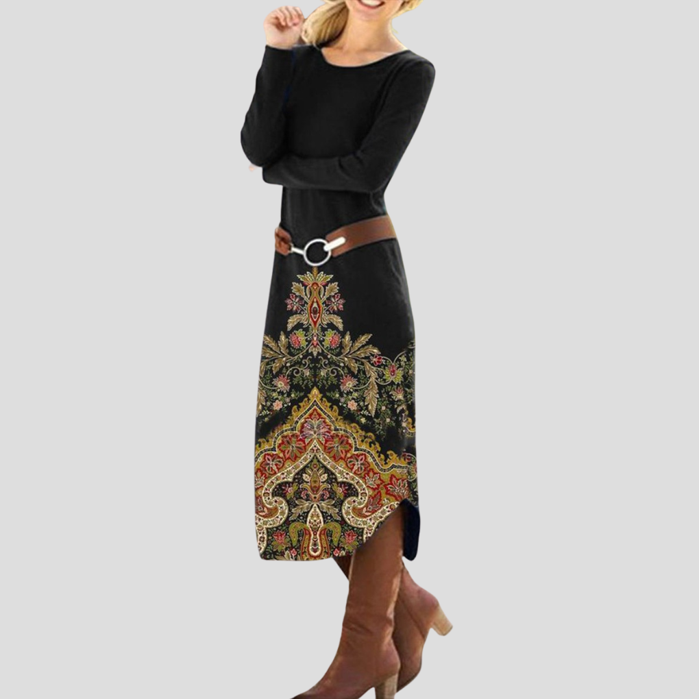 Midi-jurk met bloemenprint voor dames