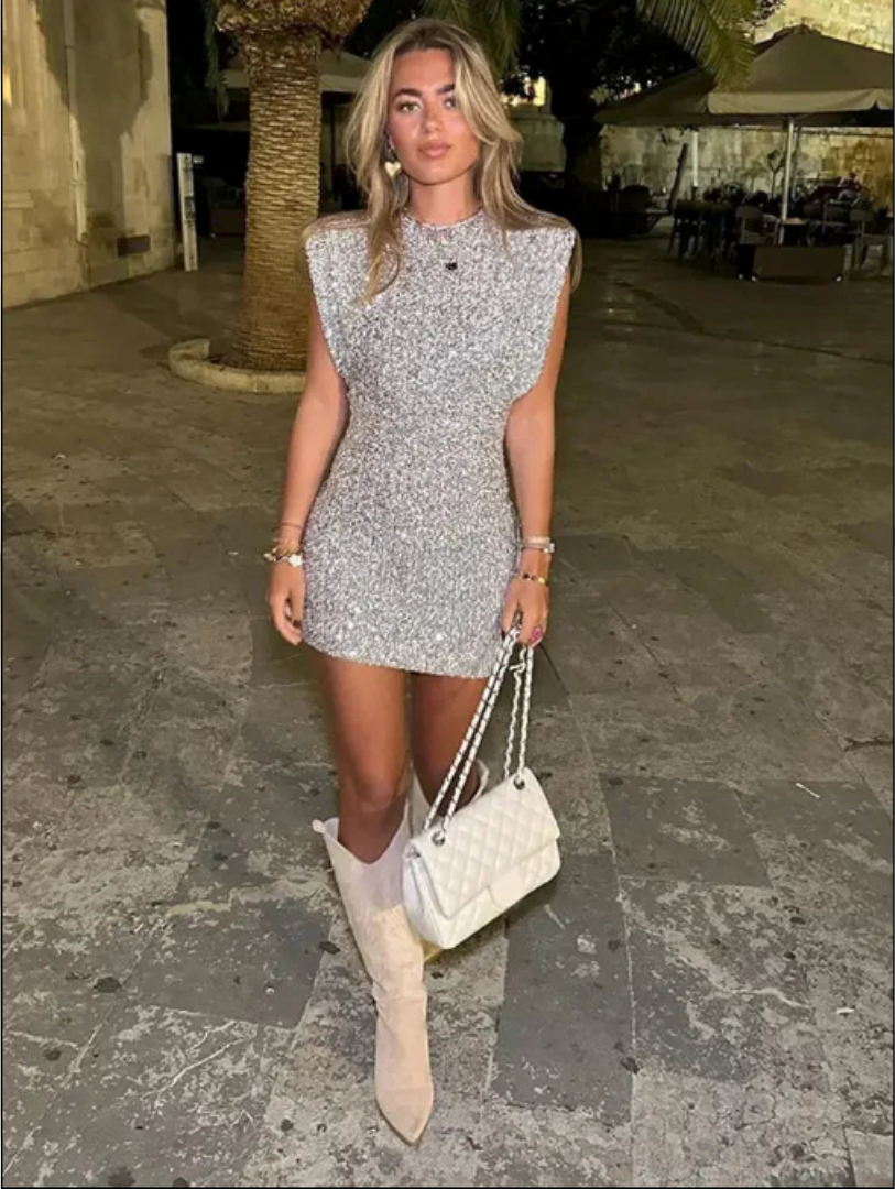 Chique Midi-jurk Met Glitter