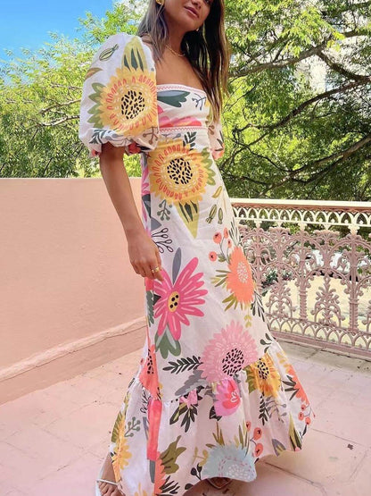 LILLY | MAXI JURK MET BLOEMENPRINT