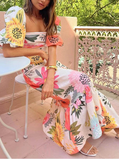 LILLY | MAXI JURK MET BLOEMENPRINT