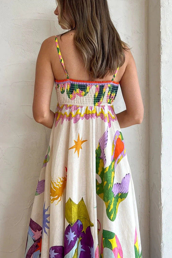 Maxi Jurk met Feestelijke Print