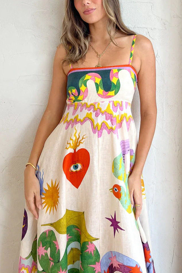 Maxi Jurk met Feestelijke Print