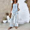 Set van Gelaagde Top en Broek met Print