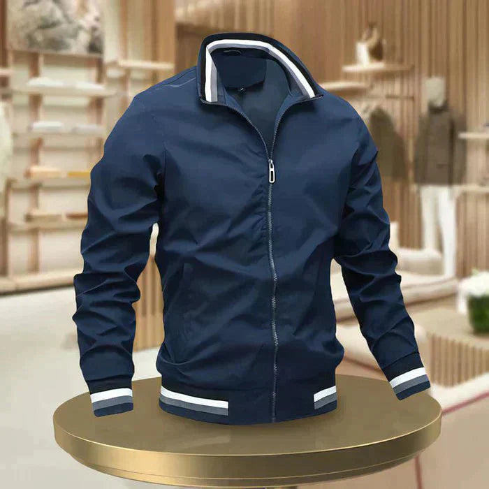 Casual herenjas met ritssluiting voor dagelijks comfort
