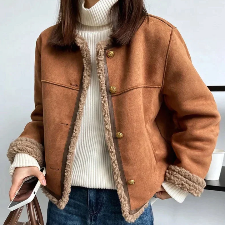 Warme shearling jas