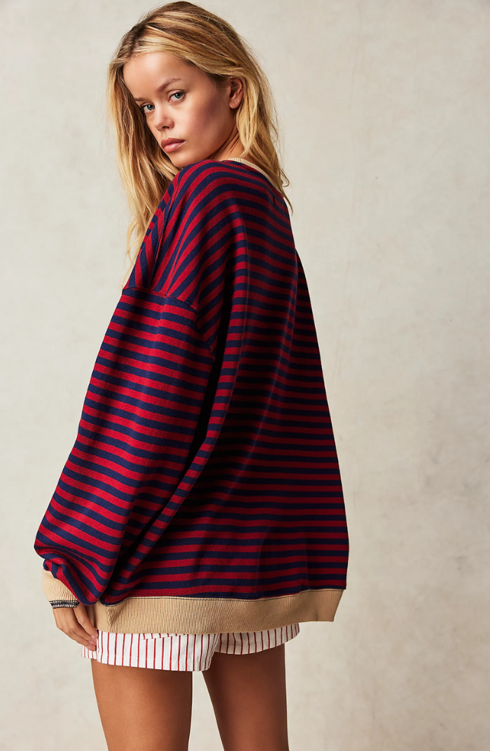 Gestreepte oversized trui in diverse kleuren