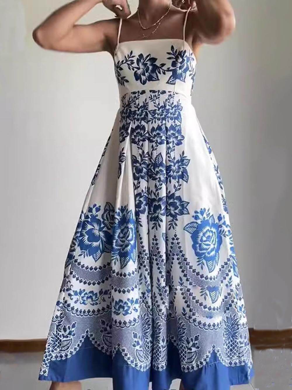 Elegante Maxi Jurk met Griekse Print