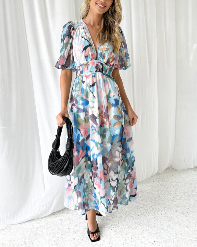 Luchtige Bloemen Maxi Jurk