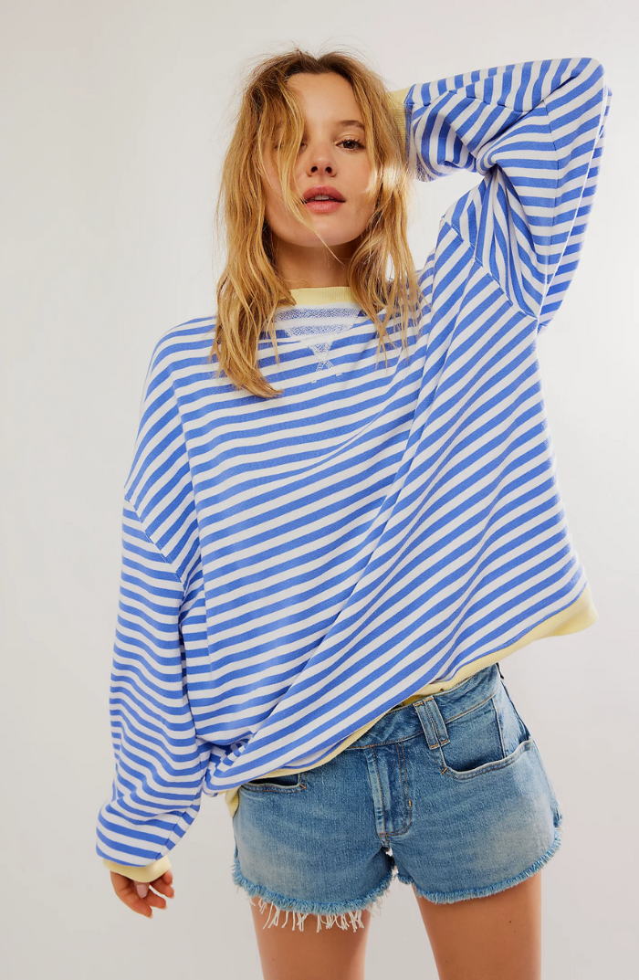 Gestreepte oversized trui in diverse kleuren