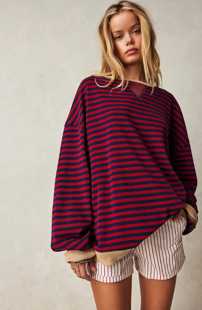 Gestreepte oversized trui in diverse kleuren