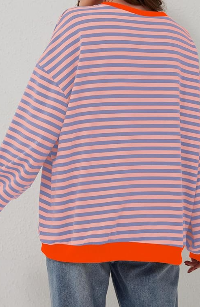 Gestreepte oversized trui in diverse kleuren