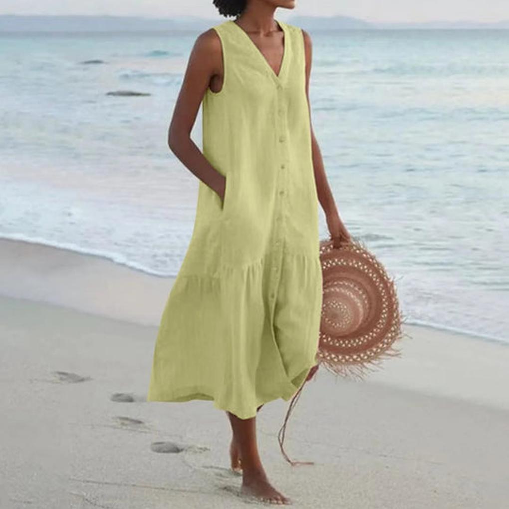V-halsjurk voor dames - elegante dagelijkse kleding