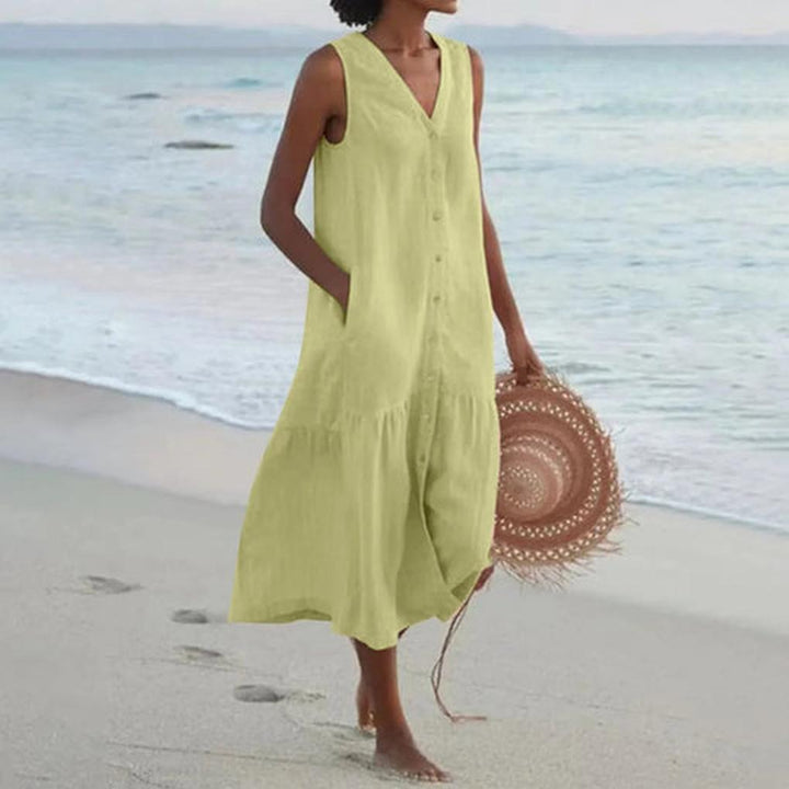 V-halsjurk voor dames - elegante dagelijkse kleding