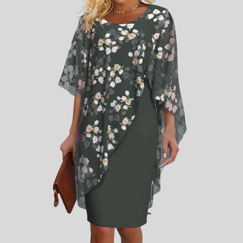 Elegante bloemenjurk van chiffon – sierlijke stijl met vrouwelijke prints