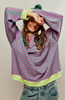 Gestreepte oversized trui in diverse kleuren