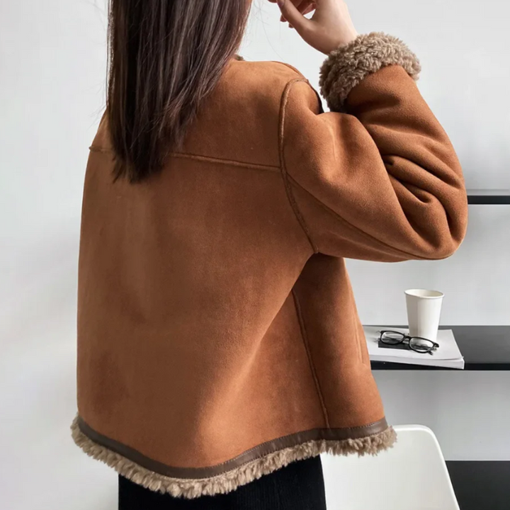 Warme shearling jas