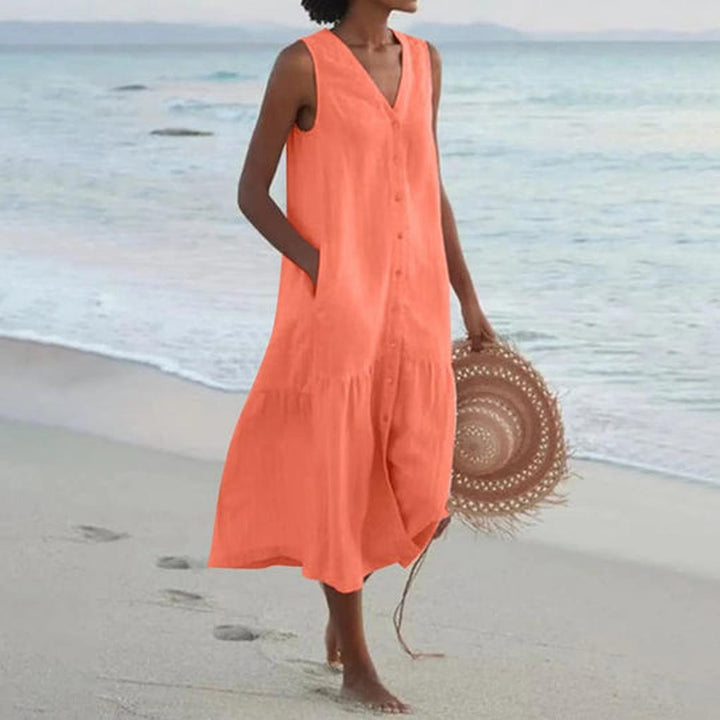 V-halsjurk voor dames - elegante dagelijkse kleding