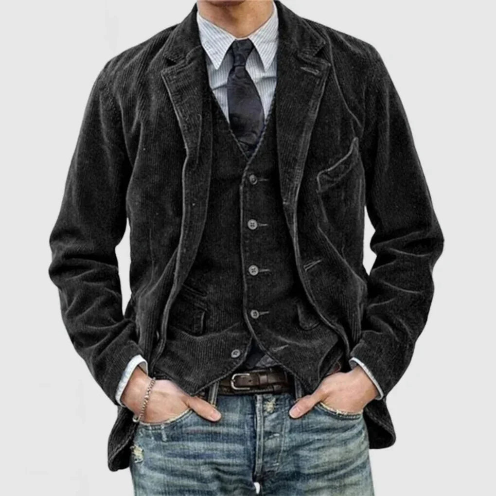 Stijlvolle vintage blazer en vest set