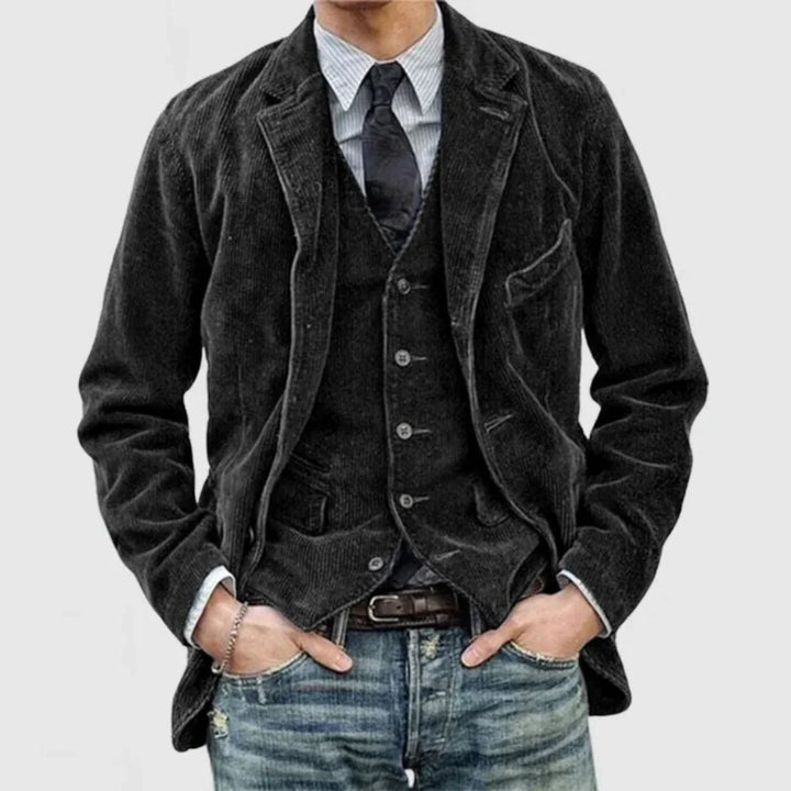 Stijlvolle vintage blazer en vest set