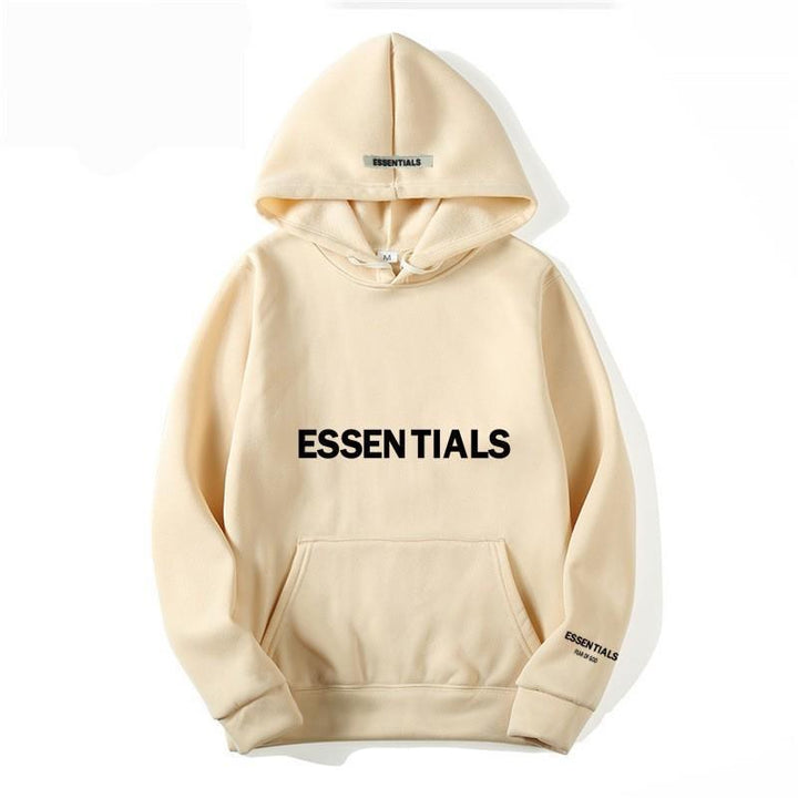 Warme fleece hoodie met letterprint Gezellig comfort ontmoet urban stijl