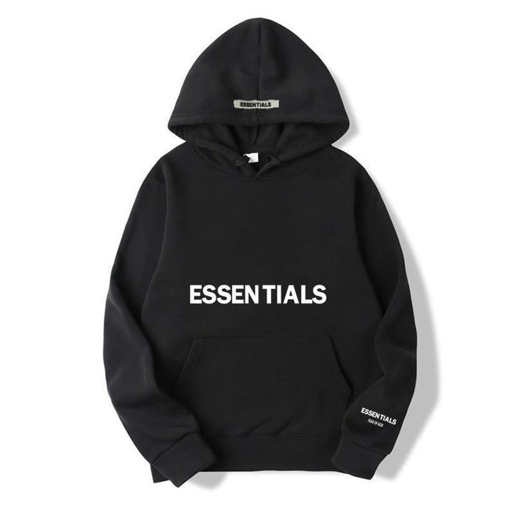 Warme fleece hoodie met letterprint Gezellig comfort ontmoet urban stijl