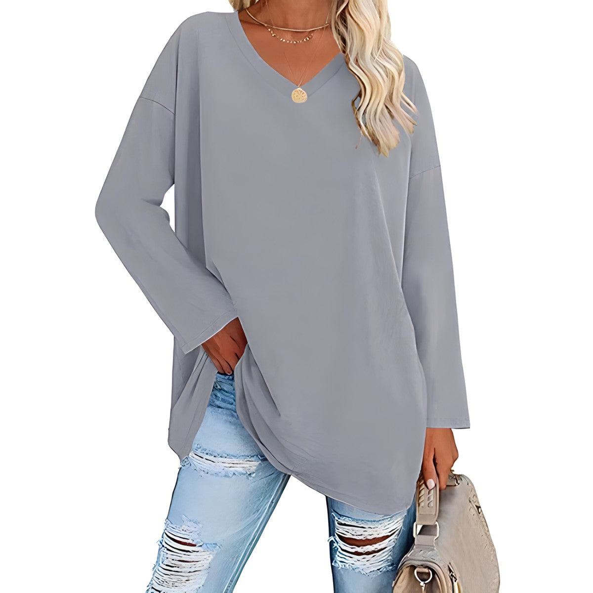 Wendy - Trui met oversized V-hals