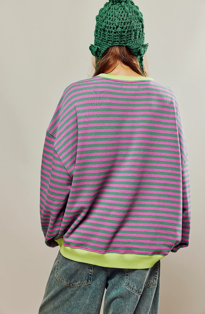 Gestreepte oversized trui in diverse kleuren