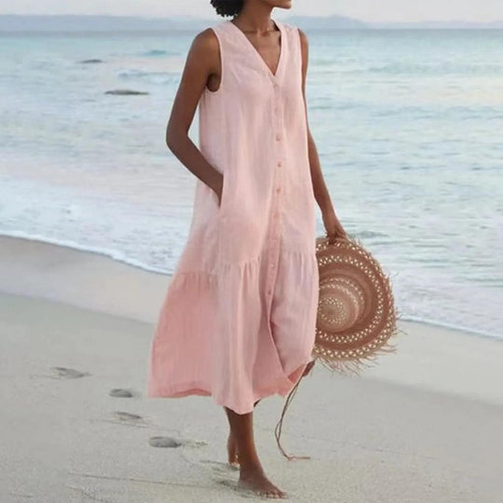 V-halsjurk voor dames - elegante dagelijkse kleding