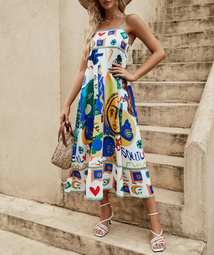 Zomerjurk met Kleurrijke Print
