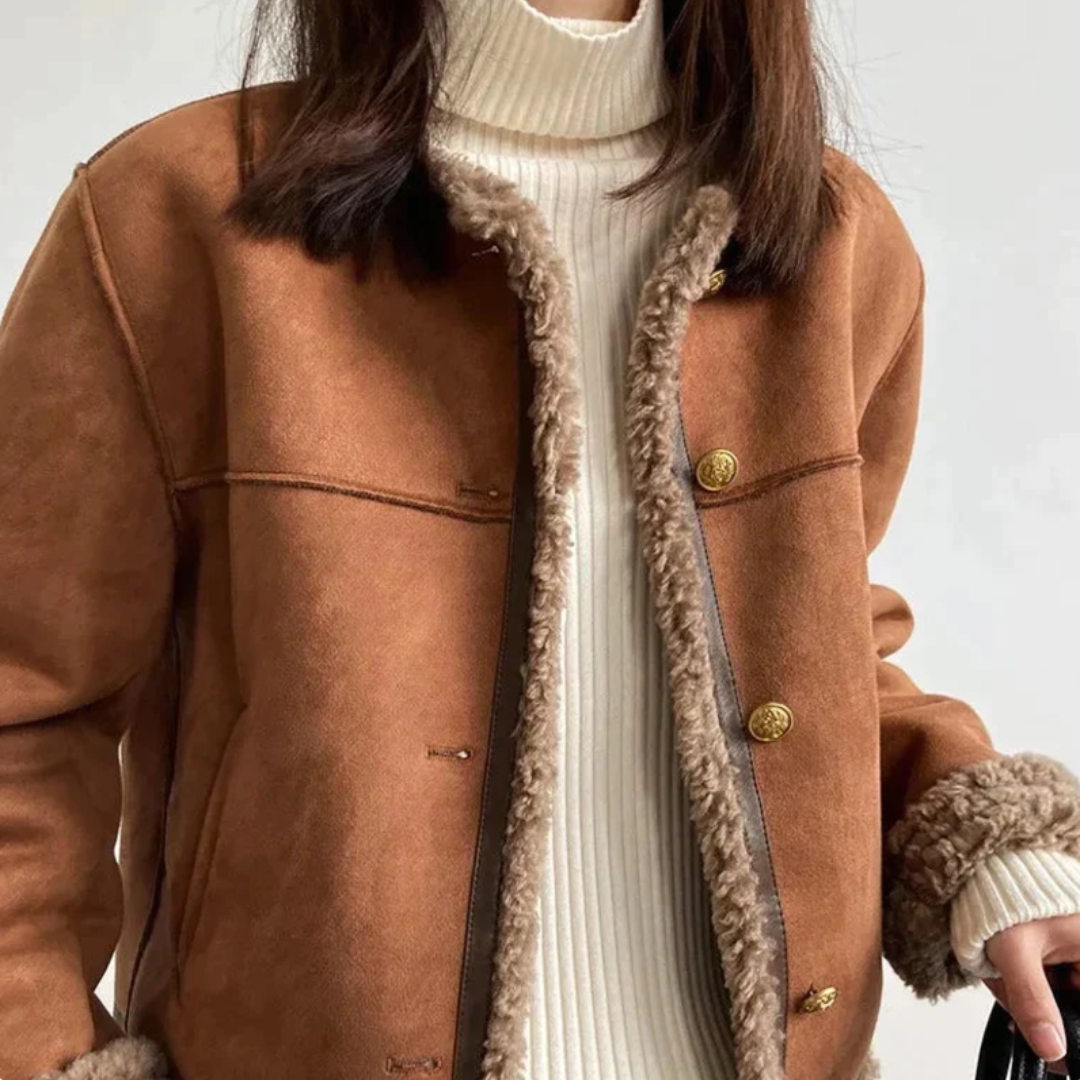 Warme shearling jas