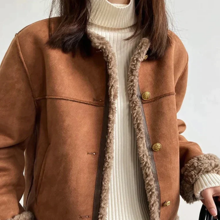 Warme shearling jas