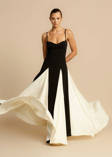 Elegante Avondjurk met Contrast