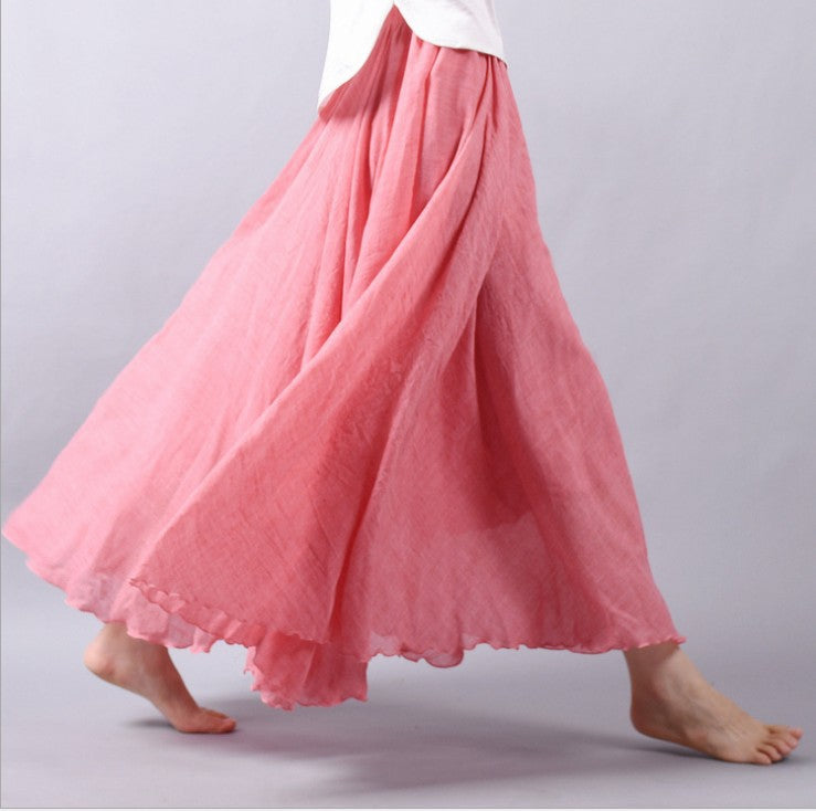 Bohemian linnen maxi-rok