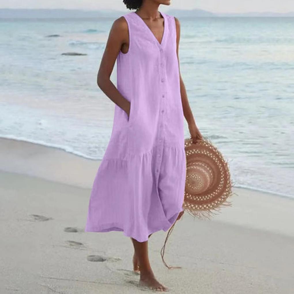 V-halsjurk voor dames - elegante dagelijkse kleding