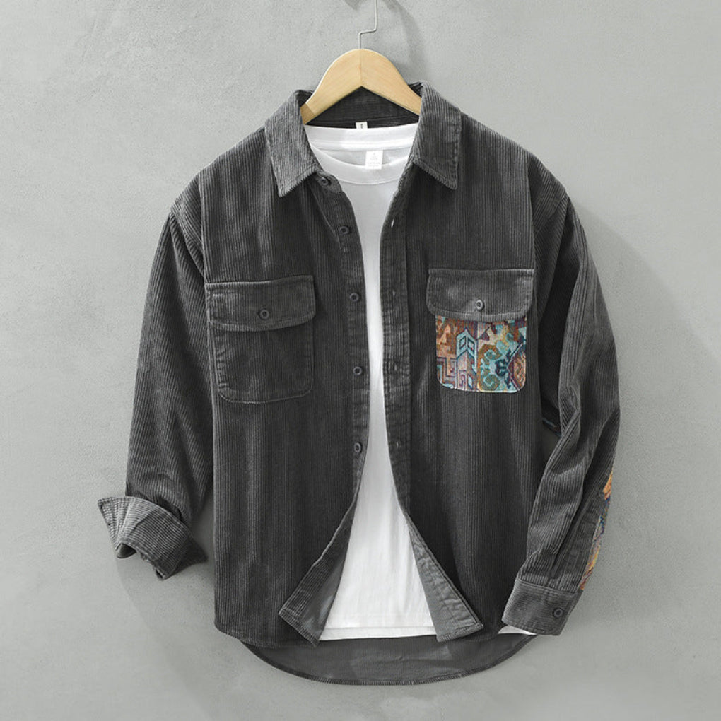 Vintage herenoverhemd met lange mouwen, klassieke stijl met tijdloze aantrekkingskracht