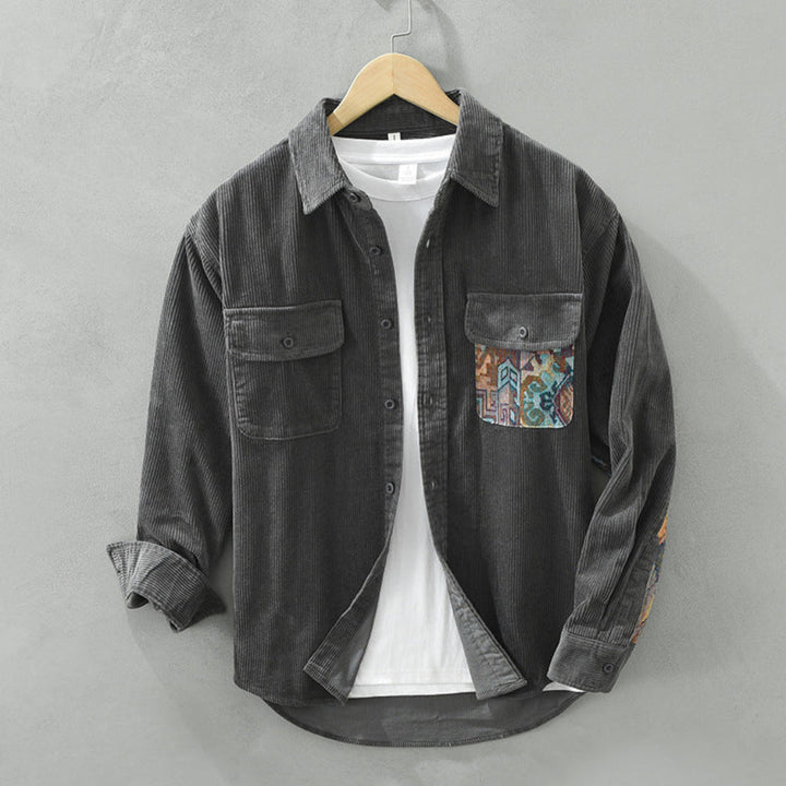 Vintage herenoverhemd met lange mouwen, klassieke stijl met tijdloze aantrekkingskracht