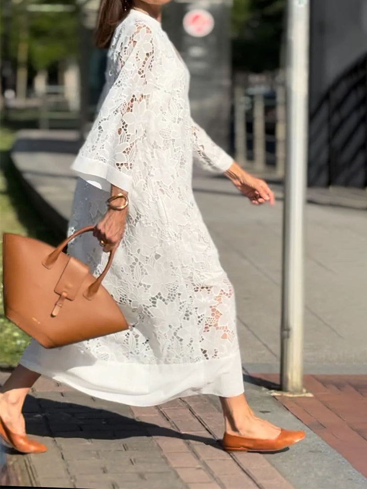 Elegante Kant Midi Jurk