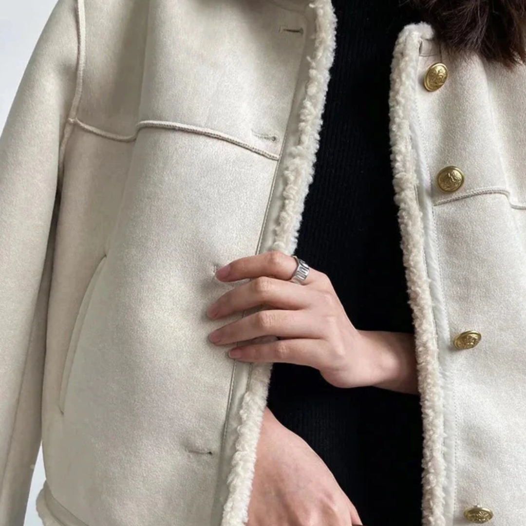 Warme shearling jas