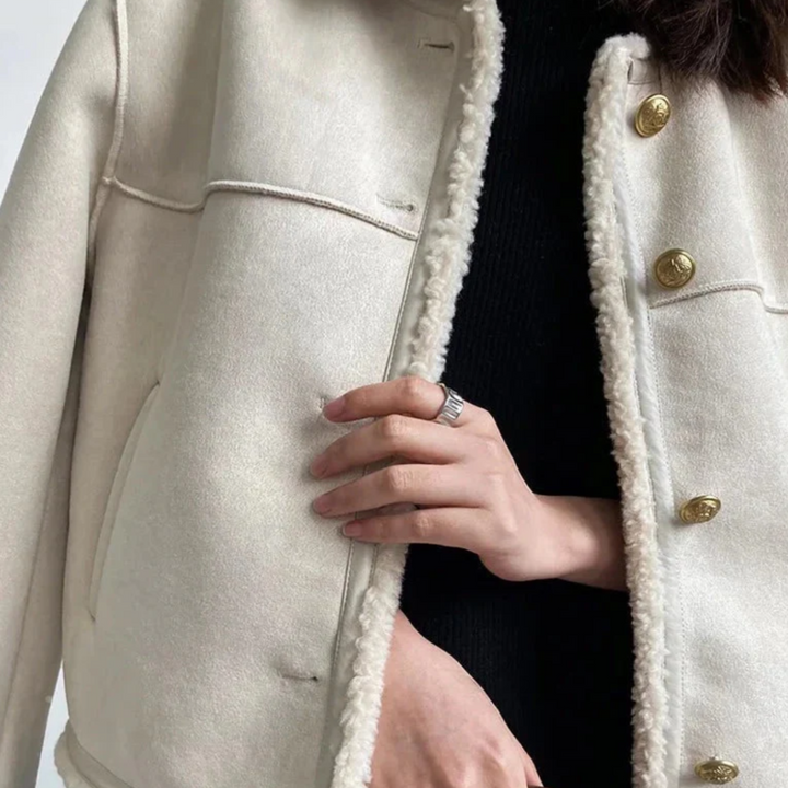 Warme shearling jas