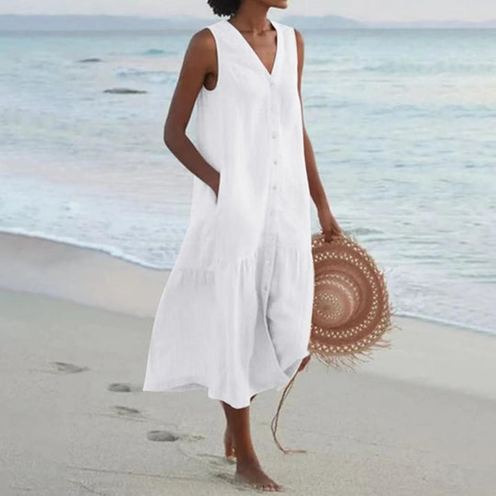V-halsjurk voor dames - elegante dagelijkse kleding
