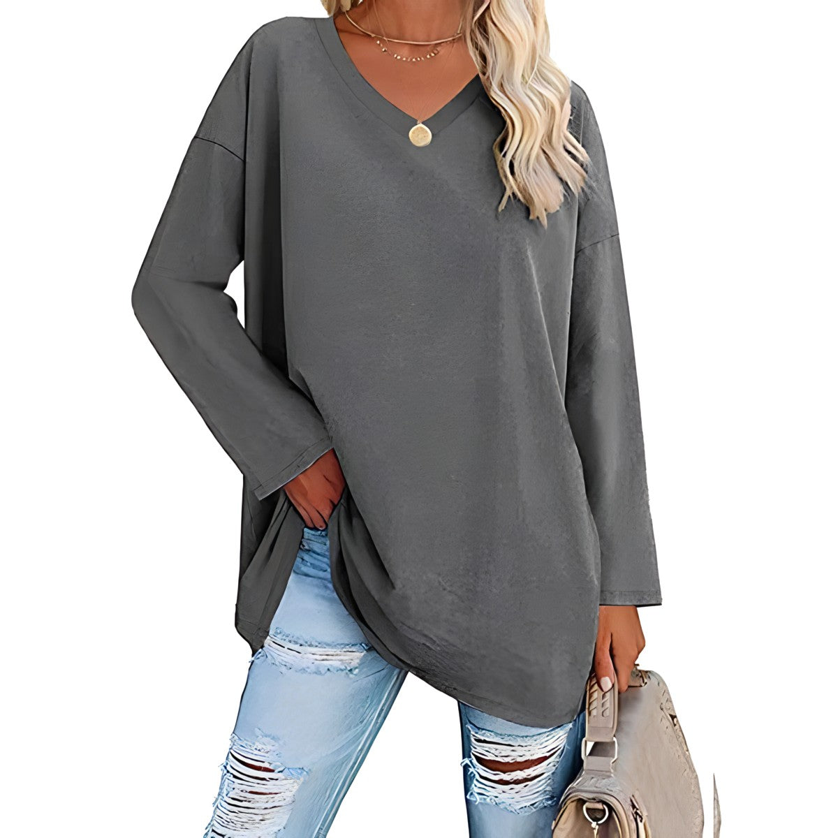 Wendy - Trui met oversized V-hals