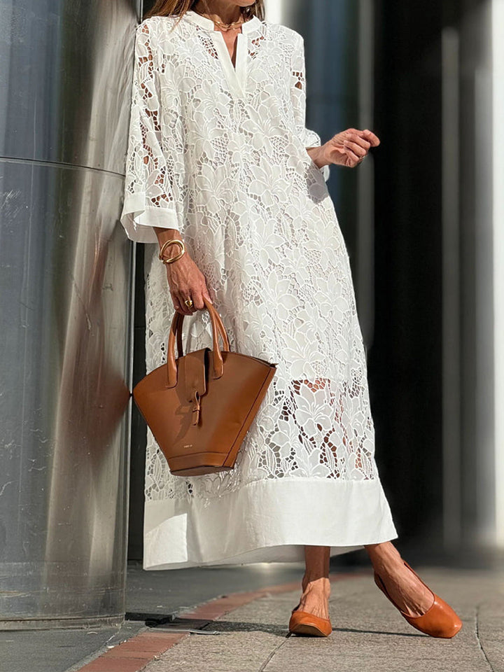 Elegante Kant Midi Jurk