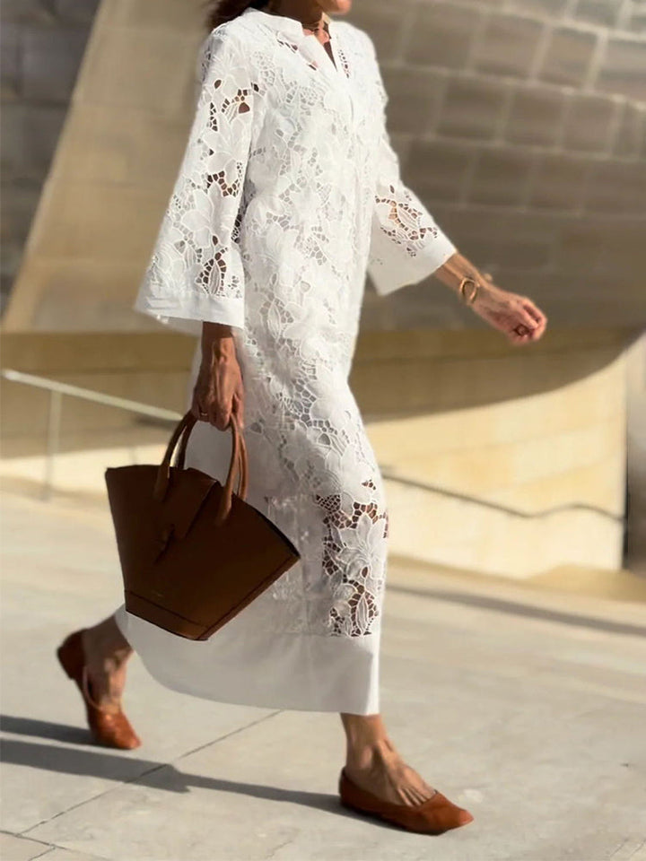 Elegante Kant Midi Jurk