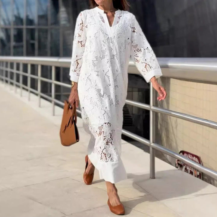 Elegante Kant Midi Jurk