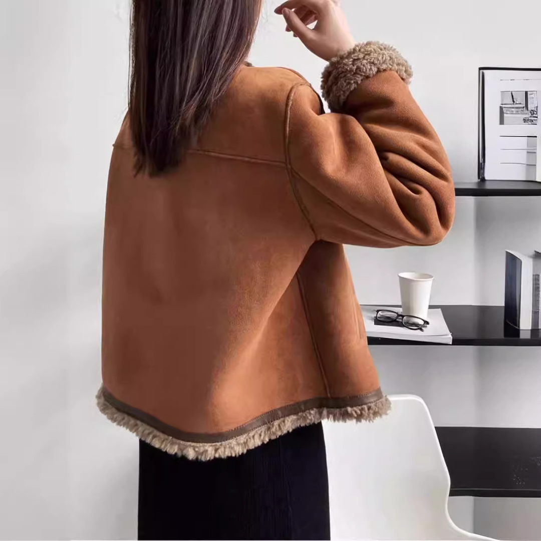 Warme shearling jas