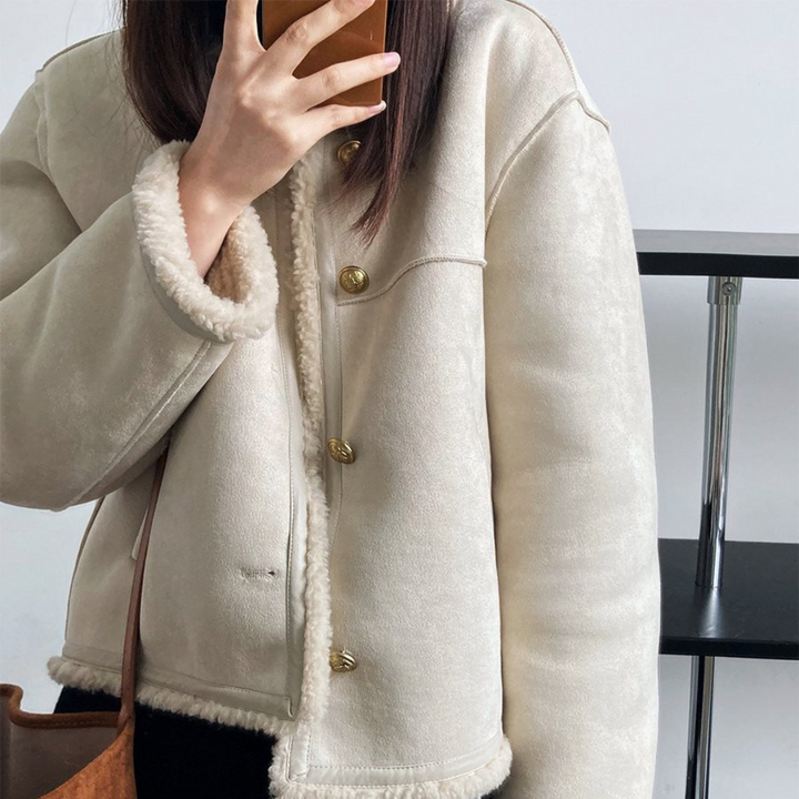 Warme shearling jas