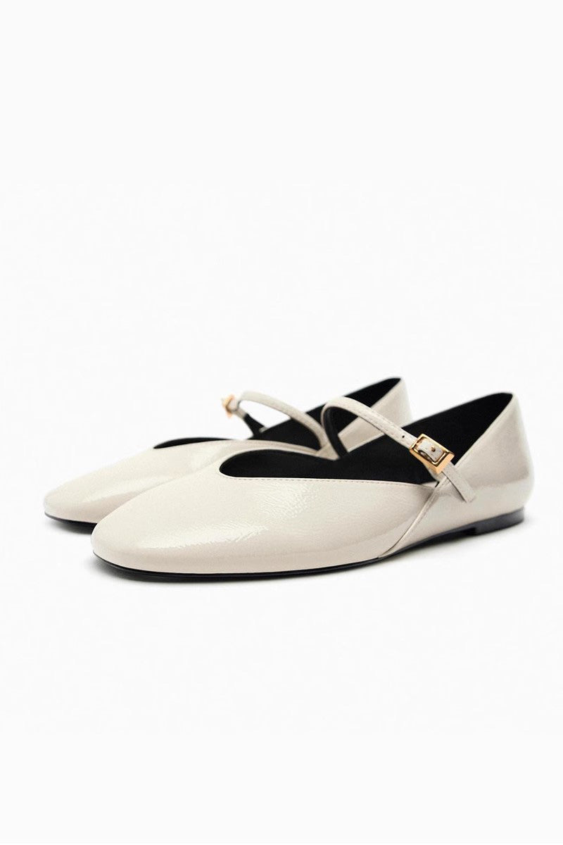 Ballerina’s met Bandje en Vierkante Neus