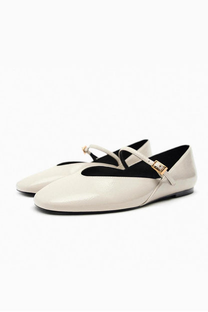 Ballerina’s met Bandje en Vierkante Neus