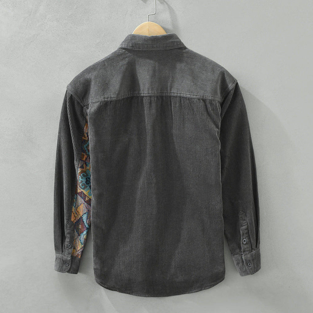 Vintage herenoverhemd met lange mouwen, klassieke stijl met tijdloze aantrekkingskracht