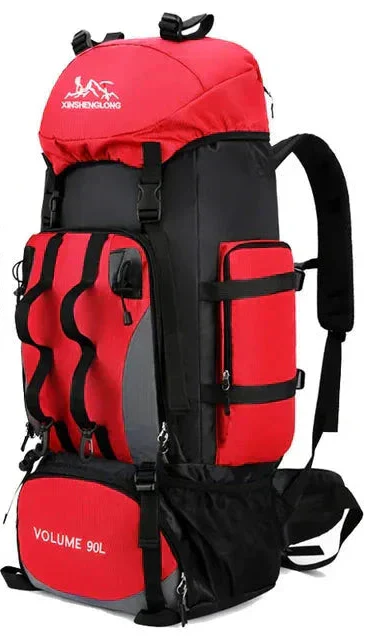 90L waterdichte kampeer- en wandelrugzak